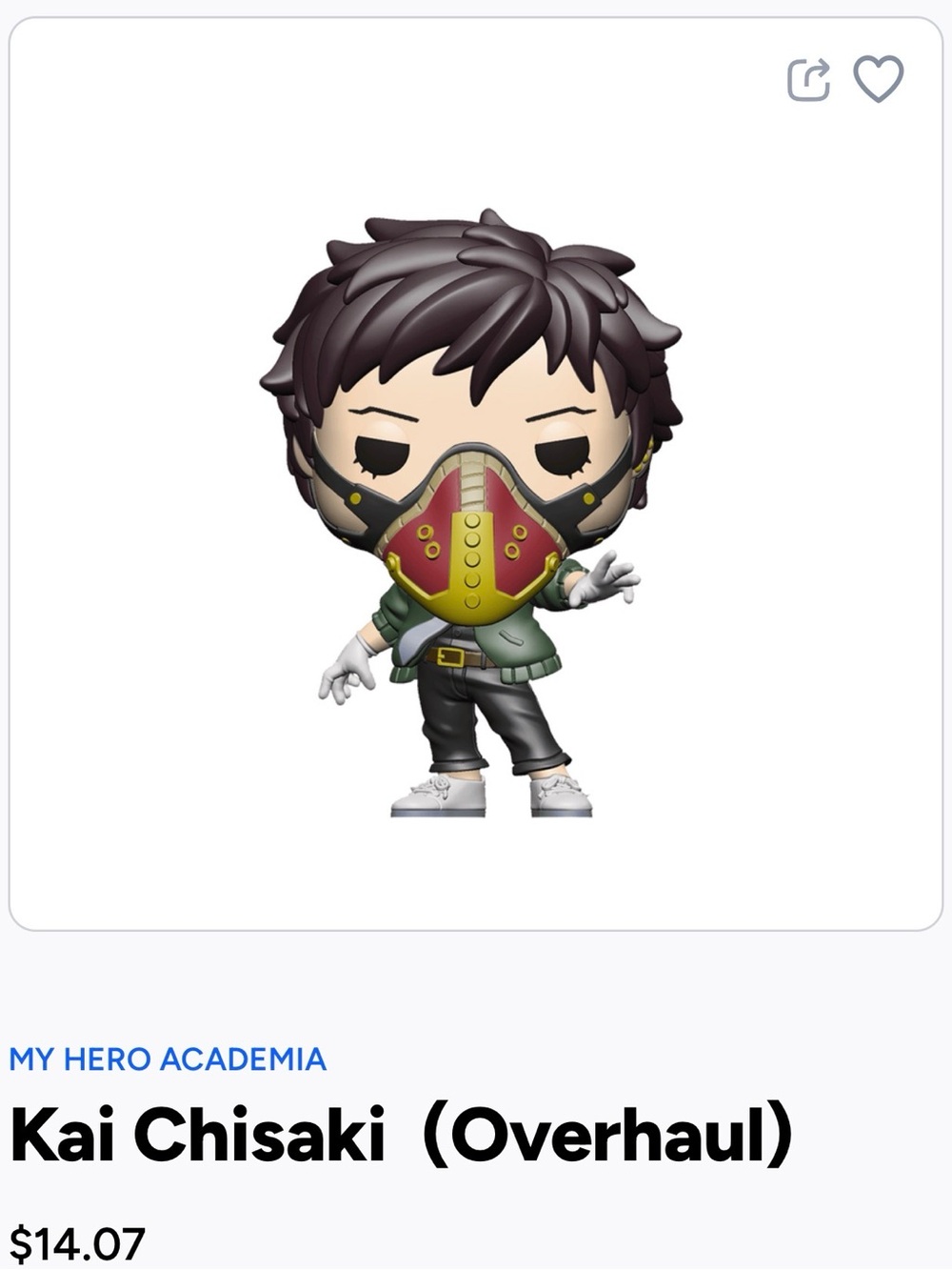 Kai Chisaki (Overhaul) My Hero Academia Funko Pop - Green/Red Mask-788